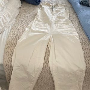 J Crew Pantsuit Off White Sleeveless